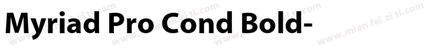 Myriad Pro Cond Bold字体转换